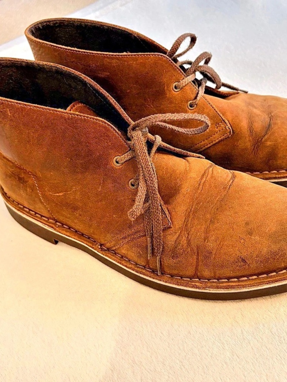 Clarks Bushacre Men's Leather Chukka Boots US 11 Dark Brown